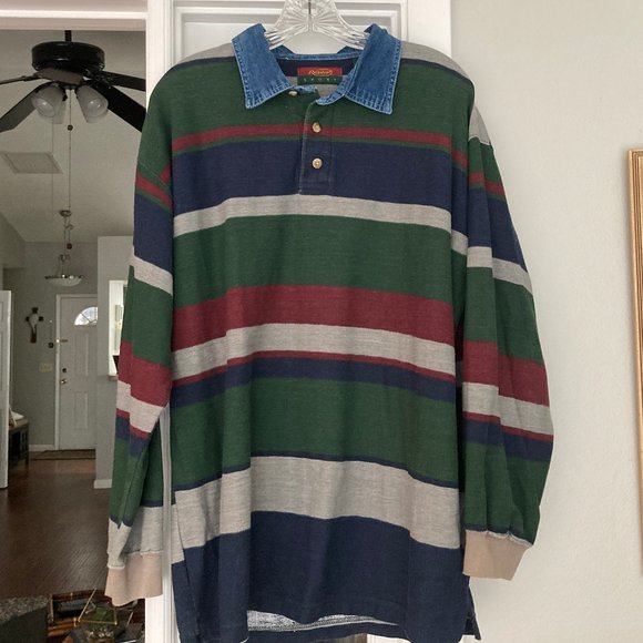 Rosilio Other - Rosilio Men's Rugby Style Long Sleeve Shirt  Medium